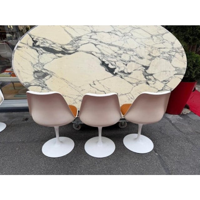 Vintage Tulip Chairs by Eero Saarinen for Knoll International, 1980s, Set of 6 For Sale - Image 10 of 15