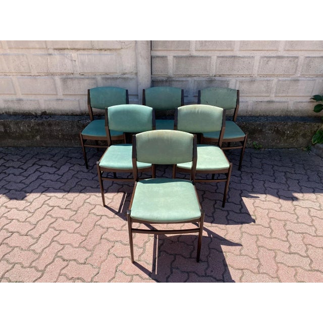 1960s Mid-Century Dining Chairs, Set of 6 For Sale - Image 5 of 10