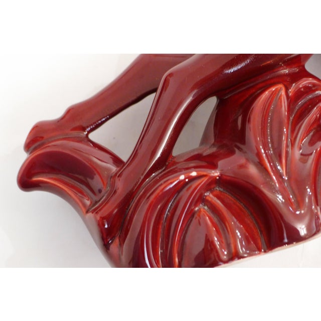 Large Art Deco Sculpture of a Leaping Gazelle in Earthenware with Red Glaze, 1930s-1940s For Sale - Image 14 of 14