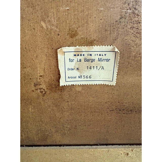 1980s Labarge Georgian Rococo Style Burl Wood Wall Mirror For Sale - Image 10 of 10