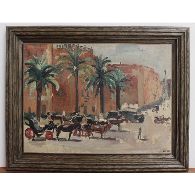 Piazza di spagna, roma' oil on canvas, by yves brayer (1933). At the bottom of the spanish steps, is one of the most...