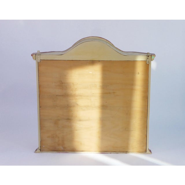 1960s Vintage Dutch Folk Art Display Cabinet with Glass Door, 1960s For Sale - Image 5 of 10