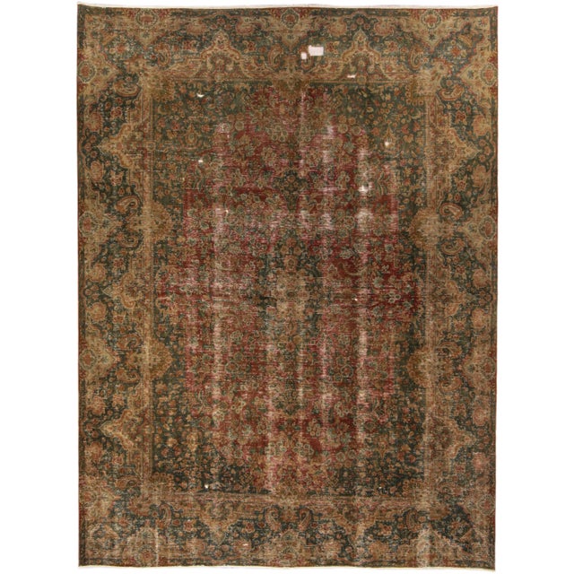 Mid-20th Century Vintage Wool Tabriz Rug For Sale