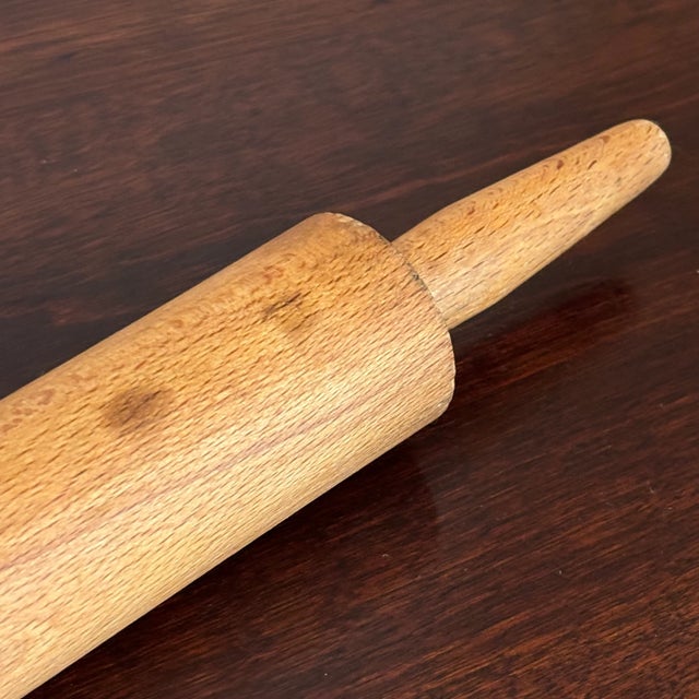 Vintage Mid-20th Century Wood Rolling Pin For Sale - Image 9 of 10