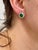 Early 21st Century 8 Carat Oval Shape Emerald and Diamond Post Back Earrings 14 Karat White Gold For Sale - Image 5 of 18