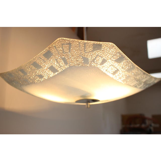Mid-Century Glass Ceiling Lamp, 1960s For Sale - Image 9 of 15
