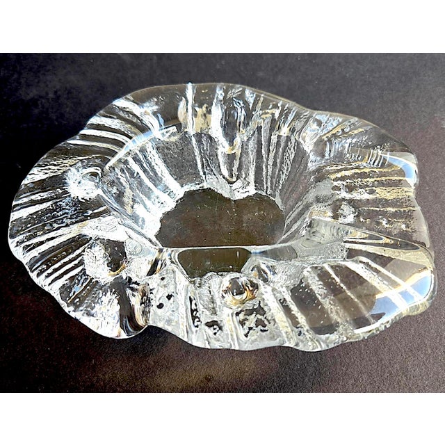 1960s Blenko Glass Brutalist Ashtray/Trinket Dish Designed by Joel Myers For Sale - Image 11 of 14