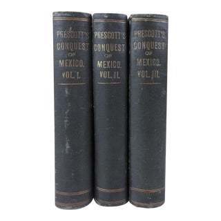 History of the Conquest of Mexico 1858 Books- Set of 3 For Sale