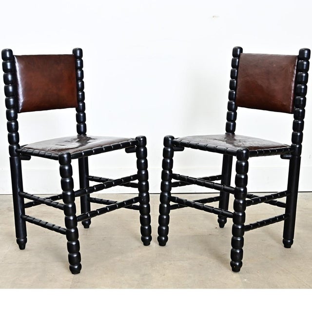 English 19th Century Set of Eight Bobbin Turned Dining Chairs For Sale - Image 9 of 13