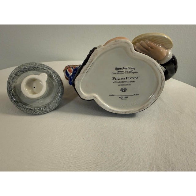 1990s Fitz and Floyd Winston Churchill Character Teapot For Sale - Image 12 of 12