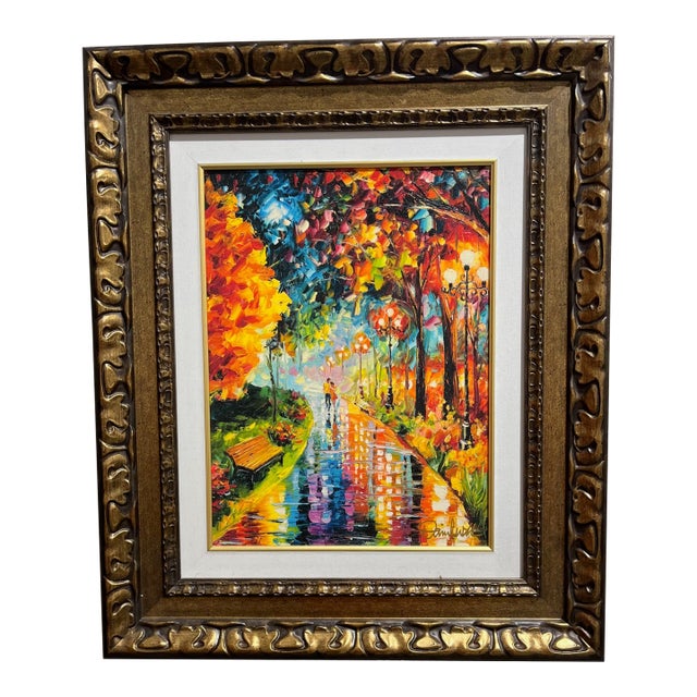 Daniel Wall Enhanced Giclee Watery Street. Framed. For Sale
