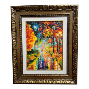 Daniel Wall Enhanced Giclee Watery Street. Framed.