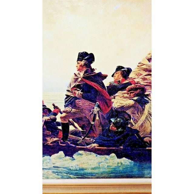 American Vintage Print of Emanuel Leutze's 1851 Painting " Washington Crossing the Delawe For Sale - Image 3 of 5