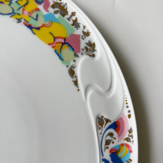 Postmodern Asimmetria Abduction from the Seraglio Cake Plate by Björn Wiinblad for Rosenthal, 1986 For Sale - Image 3 of 6