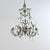 French Late 19th Century French Brass Chandelier with Clear & Green Crystals For Sale - Image 3 of 17