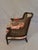 Contemporary Mid 20th Century Vintage Floral Cane Lounge Chair For Sale - Image 3 of 7