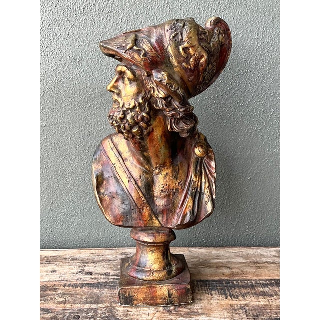 Vintage Classical Greek Style Bust of Ajax For Sale - Image 12 of 18