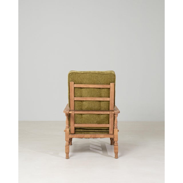 Wood 19th Century France Green Wood Armchair For Sale - Image 7 of 11
