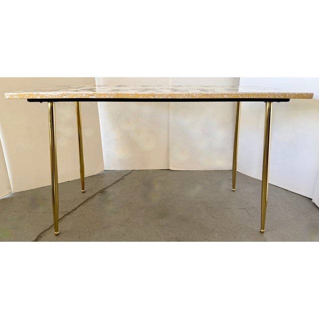 1960s Vintage Pietra Dura Marble/Stone Inlay Console Table/Small Table/Desk For Sale - Image 4 of 14