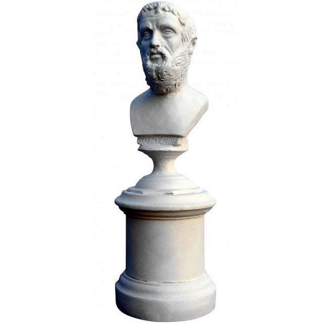 Small Busts of Philosophers, Poets and Orators, 20th Century, Plaster, Set of 5 For Sale - Image 4 of 7