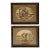 Set of 2 Antique Framed French Petit Point Needlework - Cottages For Sale