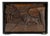 Rare Christian F. Carsten Late 19th Century Framed Wood Relief Carving of Lion in the Wild For Sale
