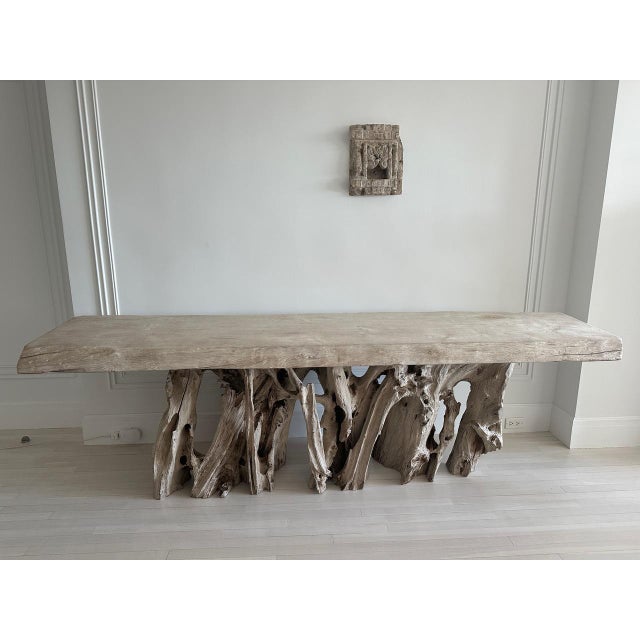 Andrianna Shamaris Monumental Organic Teak Wood Root Console Table For Sale In New York - Image 6 of 18