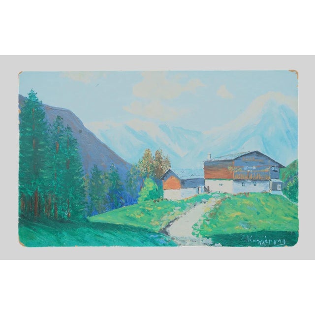 Mid 20th Century Mountain Landscape - Kallergis For Sale