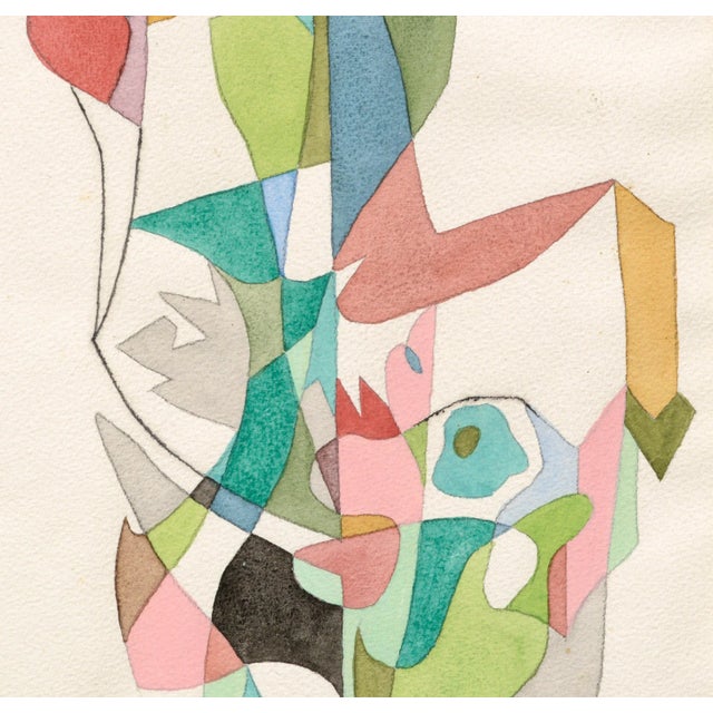 Ellwood Graham "Indian Dance" Abstract Geometric Composition circa early 1960s For Sale - Image 4 of 10