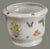 French Vintage Hand Painted Porcelain Colorful Floral Butterflies Jardiniere Planter For Sale - Image 3 of 8