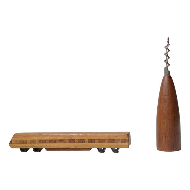 Mid-Century Scandinavian Rocket Wine Opener & Train Bottle Opener, 1960s, Set of 2 For Sale