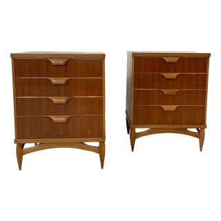 Walnut Chests of Drawers from La Permanente Mobili Cantù, 1950s, Set of 2 For Sale