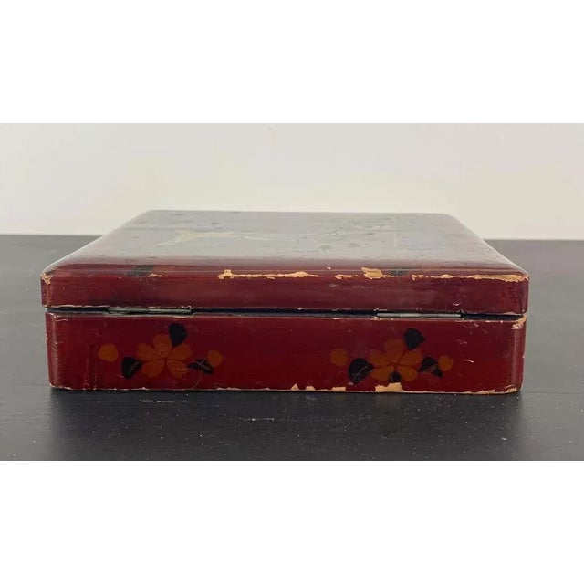 Wood Japanese Lacquered Box, 1880 For Sale - Image 7 of 11