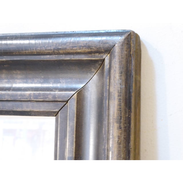 Mid 19th Century 19th Century Dark Pewter Tone Silverleaf Mirror For Sale - Image 5 of 5