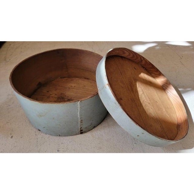 Late 19th Century 19thc Original Gray Painted Pantry Box For Sale - Image 5 of 6