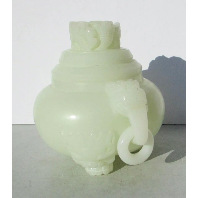 White Vintage Peking Glass Incense Burner For Sale - Image 8 of 9