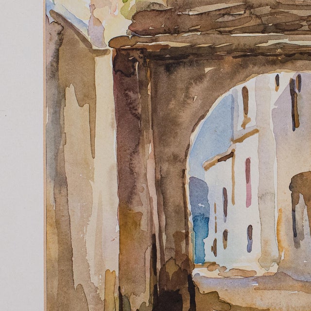 1970s Vintage Watercolour Painting, Turkey, English School, Art, Picture, Fa Dolding For Sale - Image 5 of 9