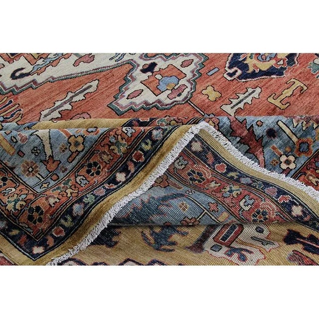 Traditional 1990s Handwoven Serapi Style Area Rug 12’2″ X 14’9″ For Sale - Image 3 of 12