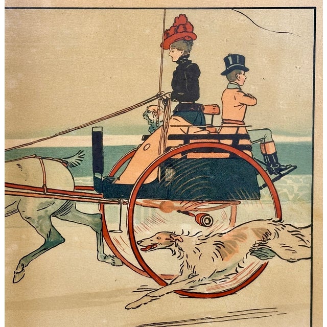 Cecil Aldin Framed Lithograph Titled, 'Brighton' c.1900 For Sale - Image 4 of 17