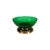 Beautiful MCM green glass bowl with starburst details and gold toned metal base. Dimensions: Overall- 4 3/4" H x 9 3/8" W...