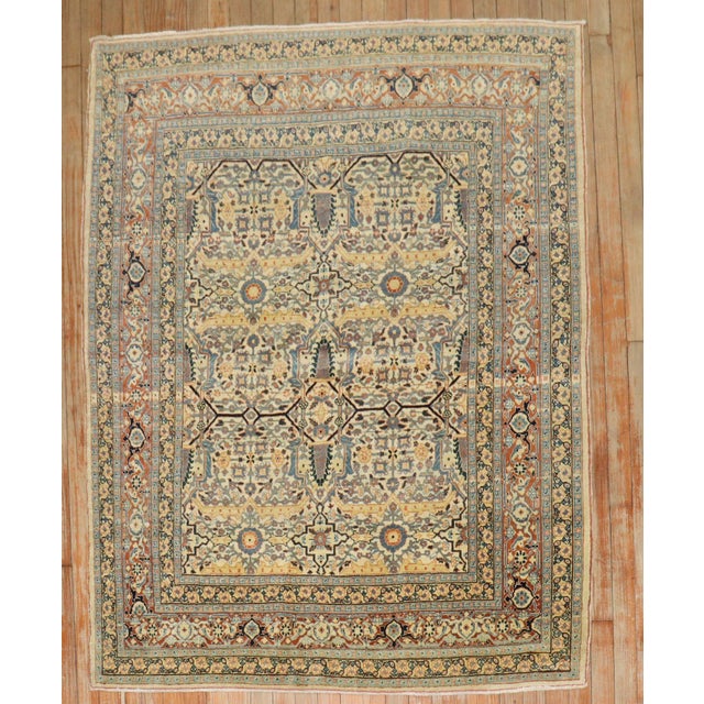 Zabihi Collection Hadji Jalili Tabriz Rug For Sale - Image 9 of 9