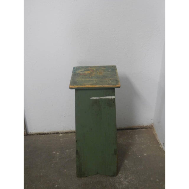 Vintage Fir Wood Stool, 1970 For Sale - Image 3 of 10