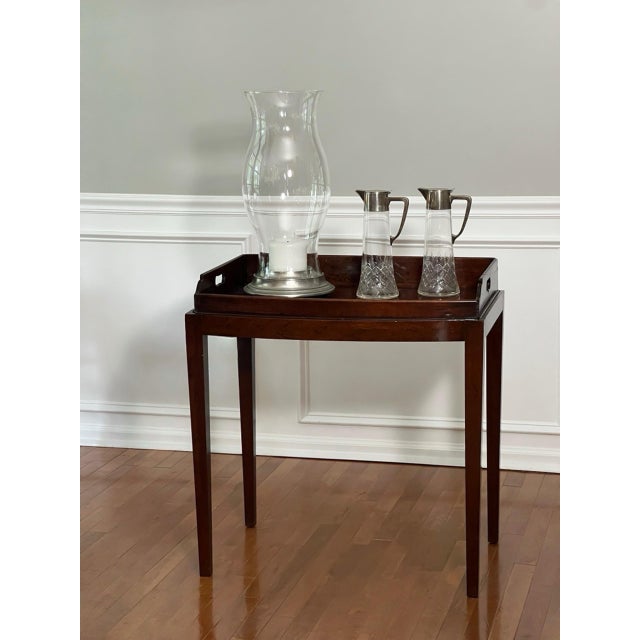 19th Century English Mahogany Butler Serving Tray on Stand For Sale - Image 17 of 17