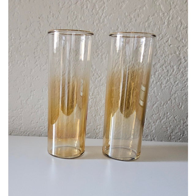 Vintage Mid-Century Modern Iridescent Highball Tumblers - Set of 6 For Sale In Phoenix - Image 6 of 7