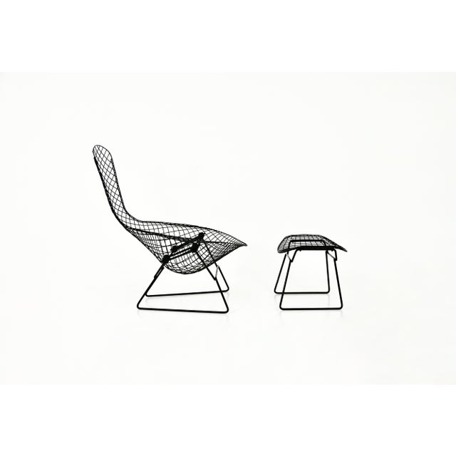 Harry Bertoia Set of Bird Chair with Ottoman attributed to Harry Bertoia for Knoll, 1960s For Sale - Image 4 of 15