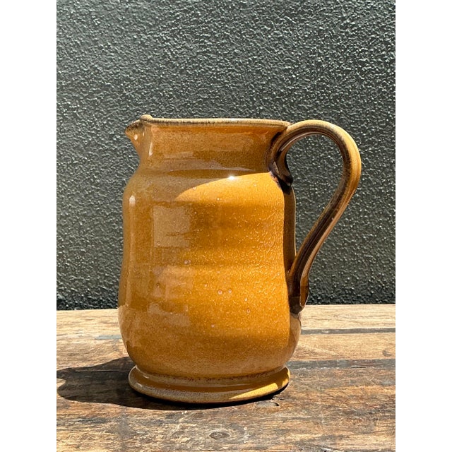 Vintage Italian Glazed Ceramic Pitcher For Sale In West Palm - Image 6 of 12