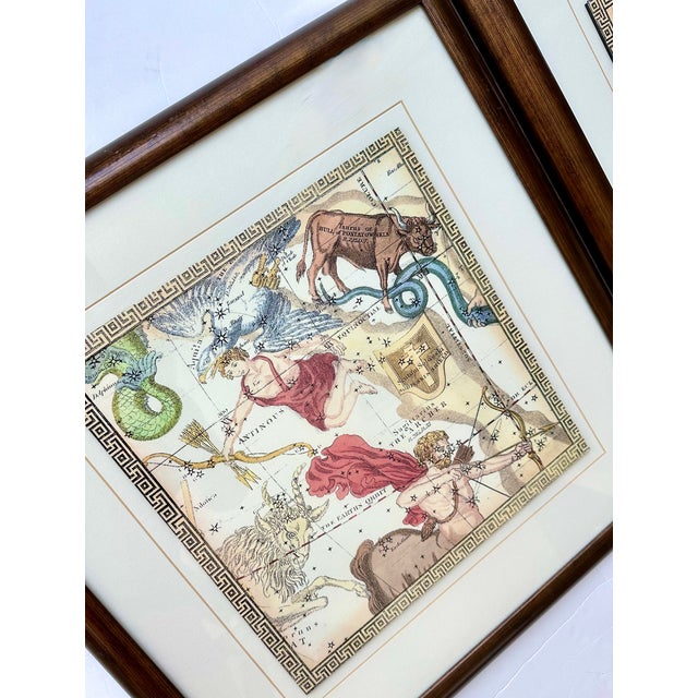 Late 20th Century Late 20th Century Celestial Constellation Prints After Johann Bayer – Mythological Star Maps, Framed Pair For Sale - Image 5 of 5
