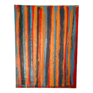 “Blinds” by John Frates, Mid Century Modern, #1724, Certificate of Authenticity, 40x30x1 1/2 Inches, Can Be Hung Multi Directional
