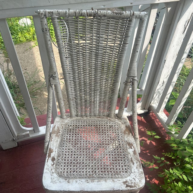 Hard to find old survivor that needs some tlc; all original, with cane seat still intact with no breaks(this is the part...