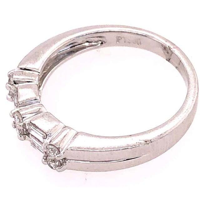 2010s 14 Karat White Gold Diamond Wedding Bridal Anniversary Band Ring 0.50 TDW, Size 6.75 For Sale - Image 5 of 9
